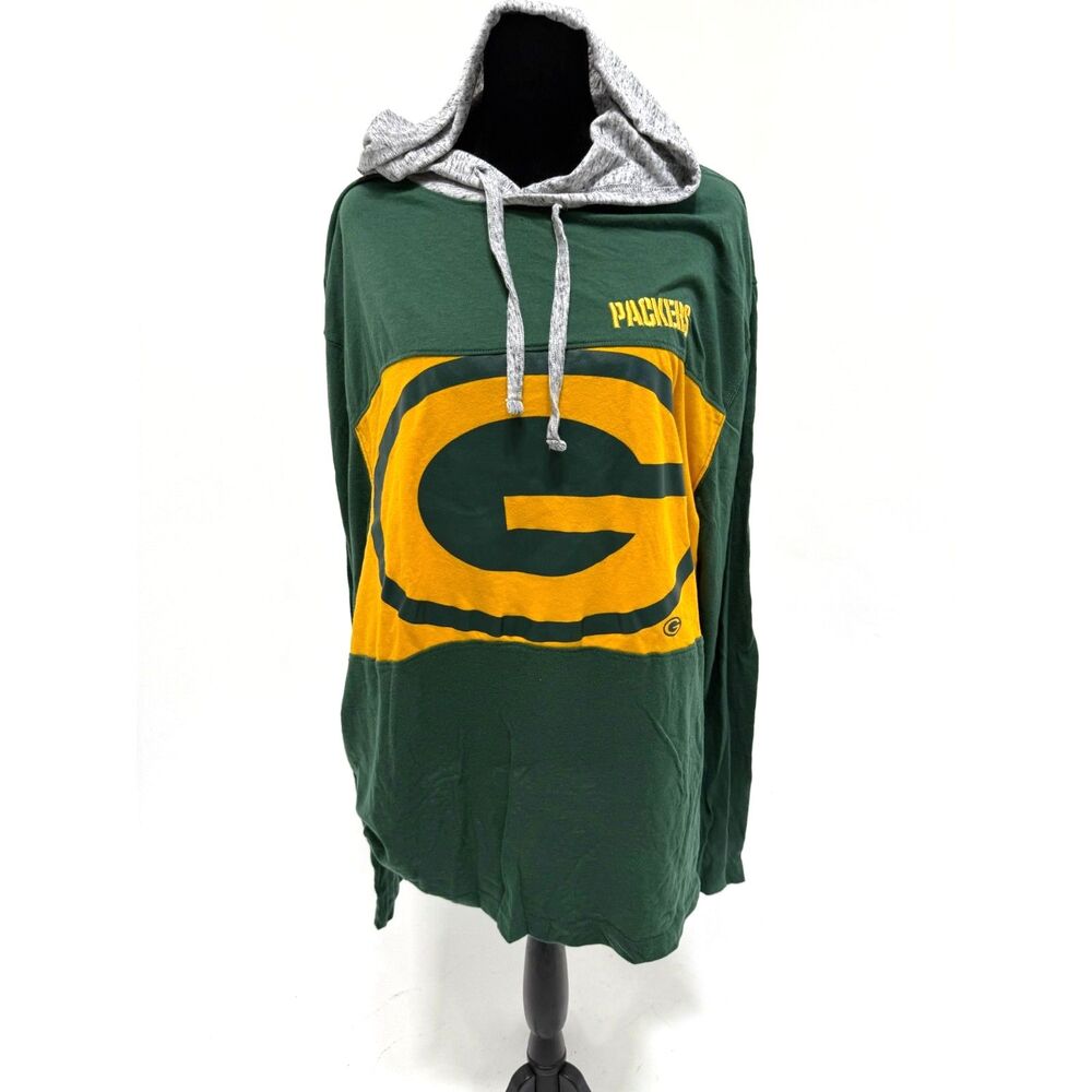 Fanatics Green Bay Packers long sleeve hooded t shirt